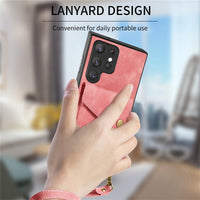 Luxury Leather Bracket Card Bag Wallet Case For Samsung Galaxy S23 22 21 series