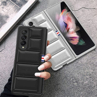 Leather Anti-Knock Protection Puffer Case For Samsung Z Fold 3