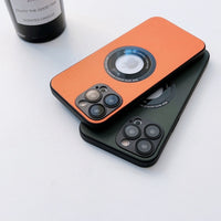 Leather Case with Camera Film Protection for iPhone 14 13 12 series