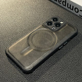 Luxury Leather Magsafe ShockProof Case For iPhone 14 13 12 series