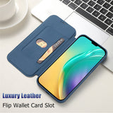 Luxury Leather Original Liquid Silicone Flip Wallet Case For iPhone 14 13 12 series