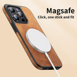 Luxury Leather Magsafe Wireless Charging Silicone Case For iPhone 14 13 12 series