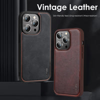 Leather Skin Feel Anti Fingerprint Wireless Charging Shockproof Case For iPhone 14 series