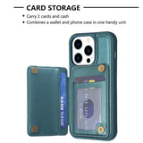 Luxury Leather Wallet Cards Slot KickStand Pocket Case for iPhone 14 13 12 series