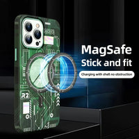 Luxury Luminous Magnetic Magsafe Wireless Charging Fluorescent Case For iPhone 15 14 13 12 series