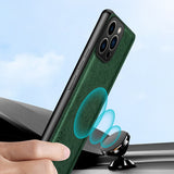 Luxury Magnetic Car Leather Case For iPhone 14 13 12 series