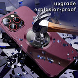 Luxury Magnetic Metal Glass Lens Protection Soft TPU Case For iPhone 14 13 12 series