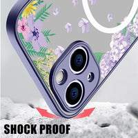 Luxury Magnetic Magsafe Cute Flower Shockproof Matte Hard Case For iPhone 14 13 12 series