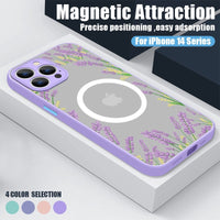 Luxury Magnetic Magsafe Cute Flower Shockproof Matte Hard Case For iPhone 14 13 12 series