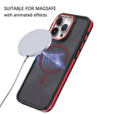 Luxury Magnetic Frosted Translucent Case With Metal Lens Frame For iPhone 15 14 13 12 series