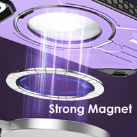 Luxury Magnetic Stand Shockproof Armor Case With Ring Holder For iPhone 14 13 12 series