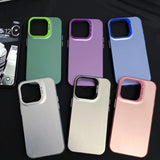 Luxury Matte Shockproof Bumber Solid Color Soft TPU Case For iPhone 15 14 13 12 series