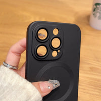 Luxury Soft Silicone Matte Magnetic Wireless Charging Case For iPhone 14 13 12 11 Series