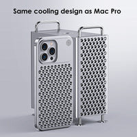 Luxury Metal Cooling Hollow Aluminum Alloy Rimless Shockproof Case For iPhone 14 13 series