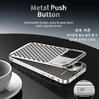 Luxury Metal Heat Dissipation Hollow Cooling Aluminum Case For iPhone 15 14 13 series