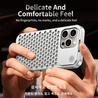 Luxury Metal Heat Dissipation Hollow Cooling Aluminum Case For iPhone 15 14 13 series