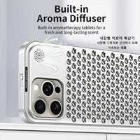 Luxury Metal Heat Dissipation Hollow Cooling Aluminum Case For iPhone 15 14 13 series