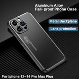 Luxury Metallic Aluminum Fall Prevention Cases For iPhone 14 13 12 series