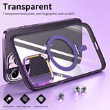 Metal MagSafe HD Clear Case with KickStand for iPhone 14 13 12 series