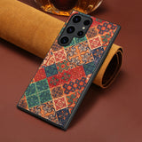 Cork Fabric Fall Prevention TPU Case For Samsung Galaxy S24 S23 S22 S21 Ultra Plus