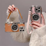 Leather Camera Hand Strap Soft Silicone Case For iPhone 14 13 12 series