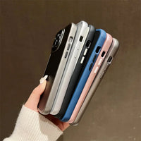 Luxury Plating Contrasting Color Camera Protection Soft Shockroof Case For iPhone 15 14 13 12 series