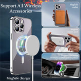 Luxury Plating Clear MagSafe Wireless Charge Case for iPhone 14 13 12 series