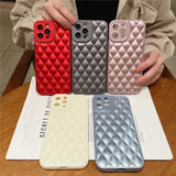 Luxury Diamond Lattice Soft Silicone Case for iPhone 14 13 12 series