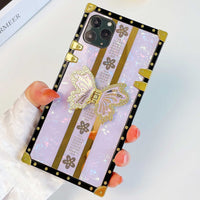 Luxury Plating Glitter Butterfly Case For iPhone 14 13 12 series