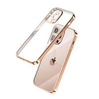 Luxury Plating Transparent Silicone Case for iPhone 14 13 12 series