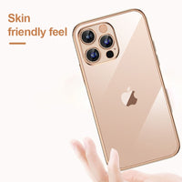 Luxury Plating Transparent Silicone Case for iPhone 14 13 12 series