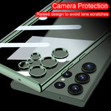 Luxury Plating Transparent Camera Protect Shockproof Case for Samsung Galaxy S23 S22 S21 series