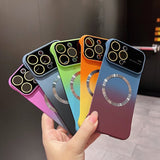Luxury Protection Frameless PC Magsafe Magnetic Color Gradient Hard Case For iPhone 14 13 12 series