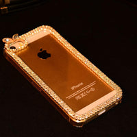Luxury Rhinestone Diamond Bling Claw Chain Jewelry Crystal Phone Cases Cover for iPhone 4 4S 5 5S 5SE 6 6S 7 Plus