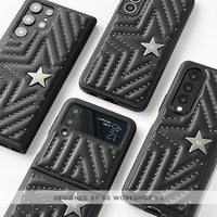 Rivet Stars Punk Shockproof Leather Case for Samsung Galaxy S23 S22 series