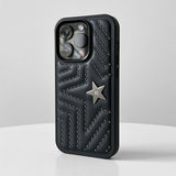 Rivet Stars Punk Shockproof Leather Case for iPhone 15 series