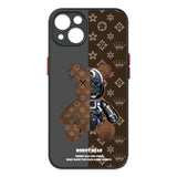 Luxury Robot Bear Shockproof Bumper Hard Armor Matte Case for iPhone 15 14 13 12 series