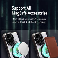 Luxury Sci-fi Magsafe Camera Protector Magnetic Wireless Charge Case For iPhone 14 13 12 series