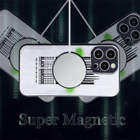 Luxury Sci-fi Magsafe Camera Protector Magnetic Wireless Charge Case For iPhone 14 13 12 series