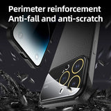 Luxury Shockproof PU Leather Lens Protection Case For iPhone 15 14 13 12 series