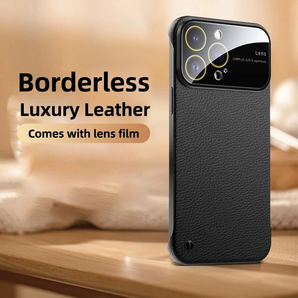 Luxury Shockproof PU Leather Lens Protection Case For iPhone 15 14 13 12 series
