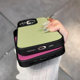 Luxury Shockproof Hard PU Leather Silicone Case For iPhone 14 13 12 series