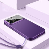 Luxury Solid Color Temper Glass Camera Protection Slim Matte Case For iPhone 14 13 12 series