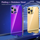 Luxury Stainless Steel Phone Case For iPhone 14 13 series