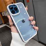 Luxury Transparent Camera Protection Rugged Armor Acrylic Case for iPhone 15 14 13 12 series