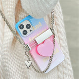 Luxury Metal Clip Crossbody Necklace for iPhone Samsung Huawei Xiaomi Case