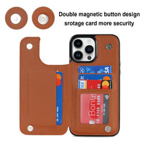 Luxury Wallet Card Slot Leather Case For iPhone 14 13 12 series