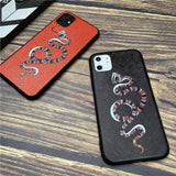 Luxury Brand 3D Snake Super Relief Soft Silicone Case for iPhone 11 Series
