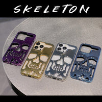 3D Plating Skull Pattern Case for iPhone 14 13 12 series