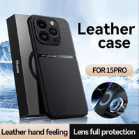 Ultra-Thin High Quality PU Leather Magnetic Shockproof Case For iPhone 15 14 13 12 series